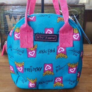 Betsey Johnson Insulated Lunch Bag, French Fries 'Fri Yay' Design, Tote Only NWT